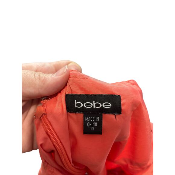 BEBE‎ Y2K Orange Cotton-Blend Square Neck Mini
Dress Size 10 - Picture 5 of 5